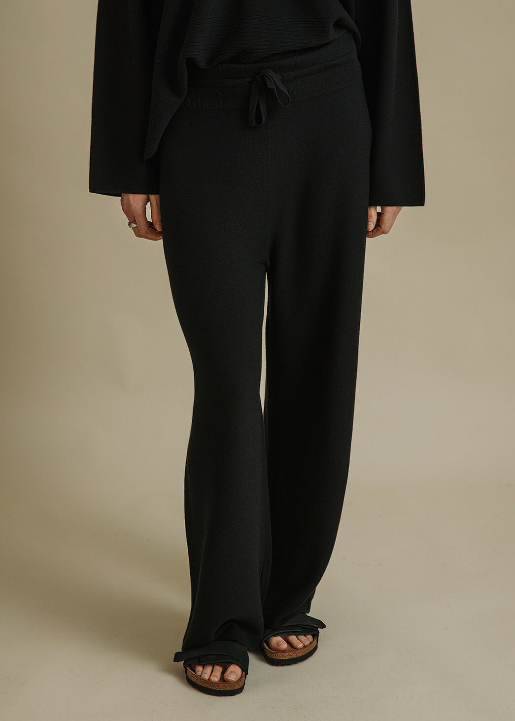 Talamaya Grace Merino Cotton Pant-Black