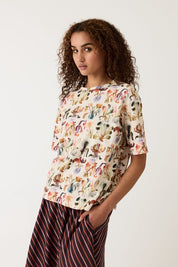 Grace Tee- Warm Watercolor