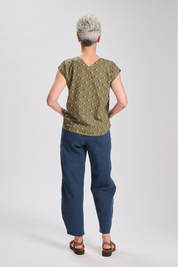 Greta Lino Pants- Navy