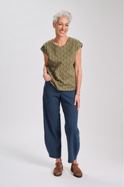 Olga de Polga Greta Lino Linen Pants in Navy