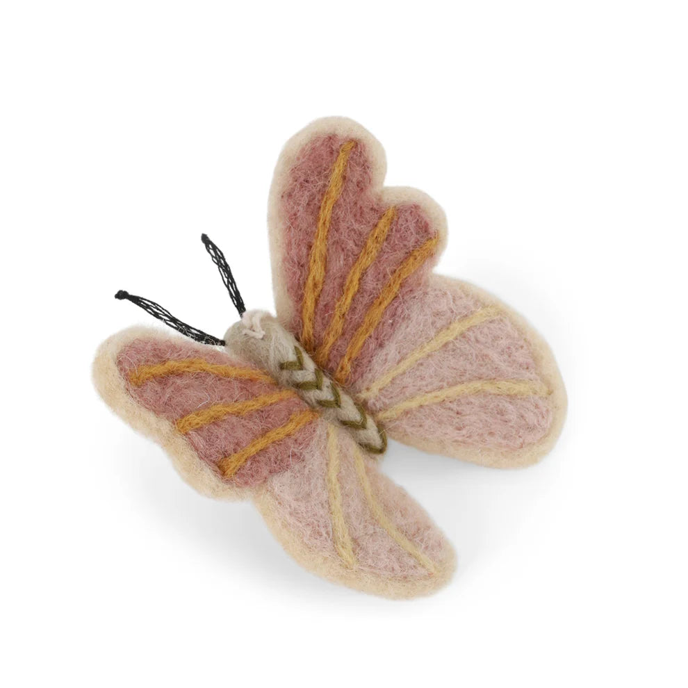 Gry & Sif Felt Hanging Butterfly Decoration in Lavender