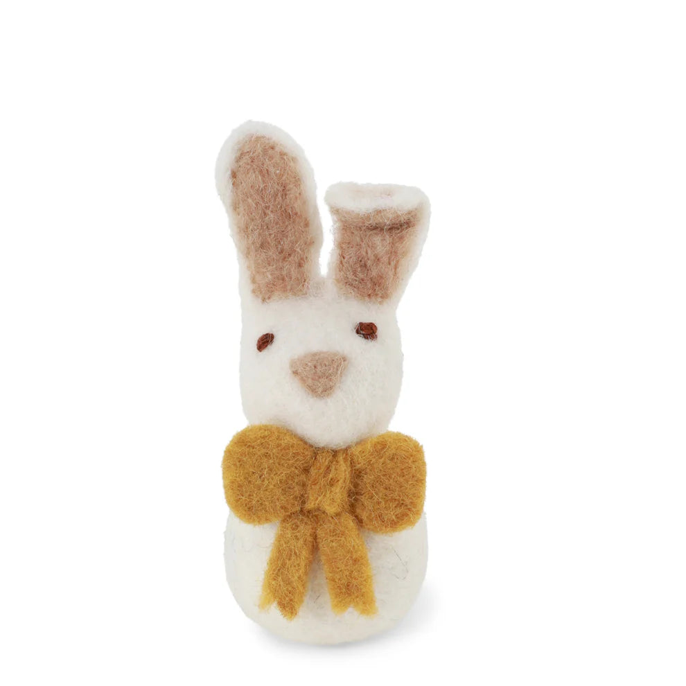 Gry & Sif Small White Bunny Bow Ornament