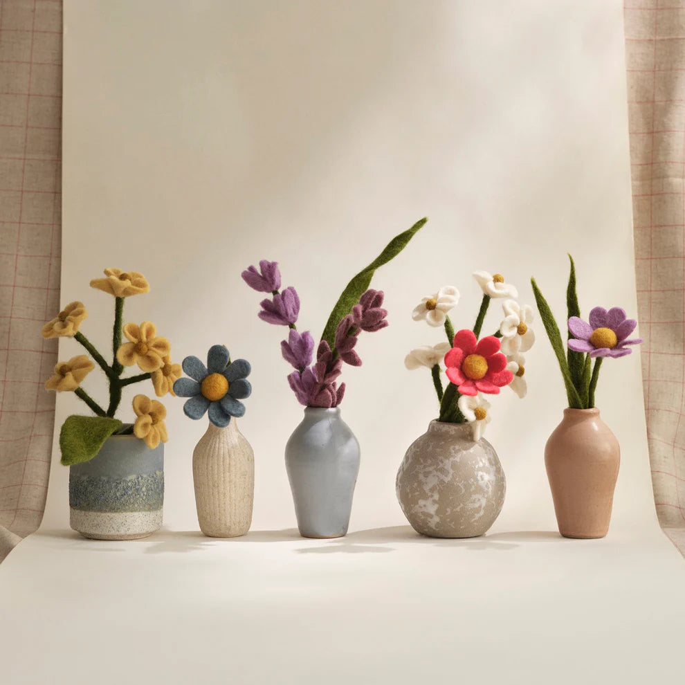 Felted Forget-Me-Not Flower