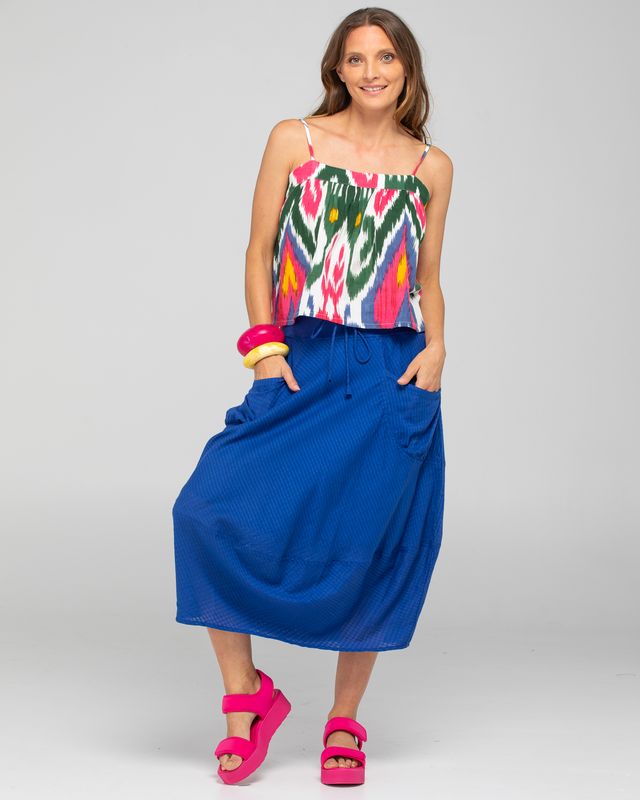 Boom Shankar Guru Skirt in Blu