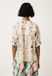 Gwen Blouse- Watercolour Cream