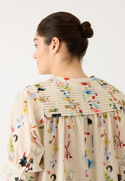 Gwen Blouse- Watercolour Cream