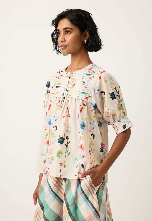 Gwen Blouse- Watercolour Cream