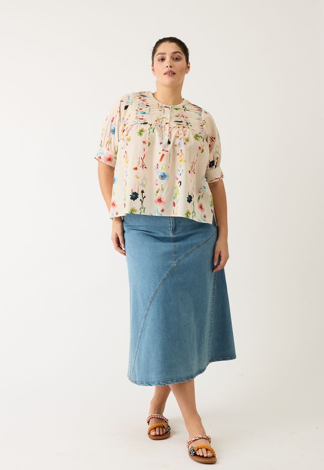Gwen Blouse- Watercolour Cream