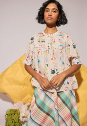 Gwen Blouse- Watercolour Cream