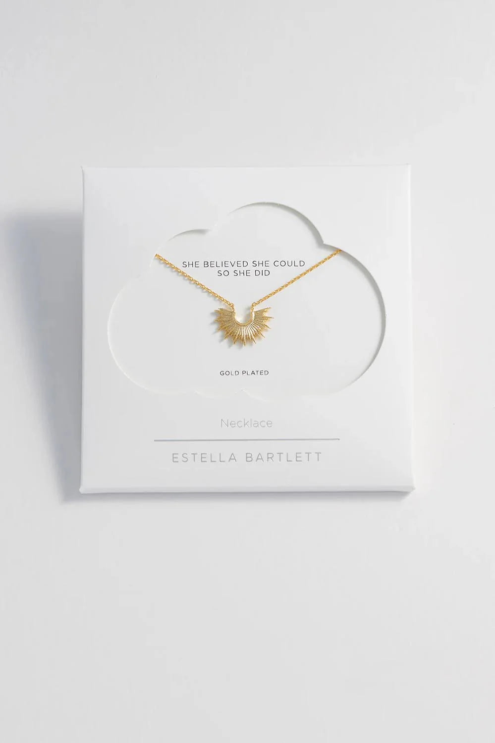 Half Sunburst Necklace-Gold