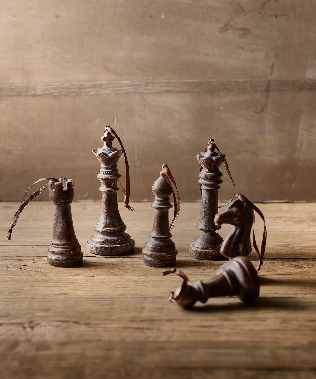 French Country Hanging Chess Pieces- set of 6