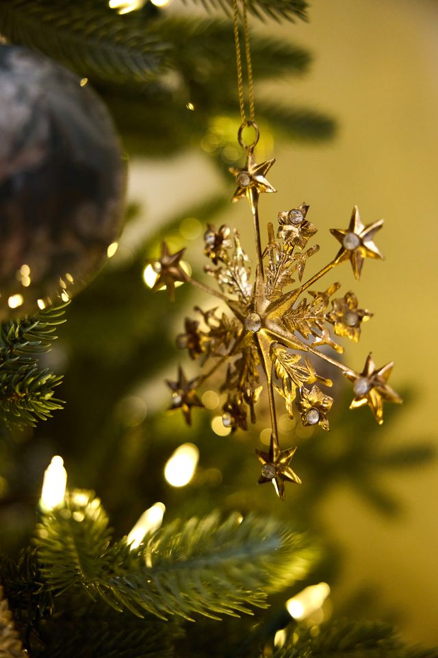 Hanging Jewelled Snowflake Ornament