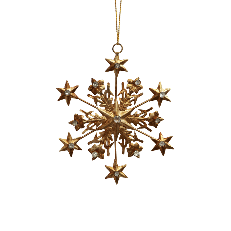 Hanging Jewelled Snowflake Ornament