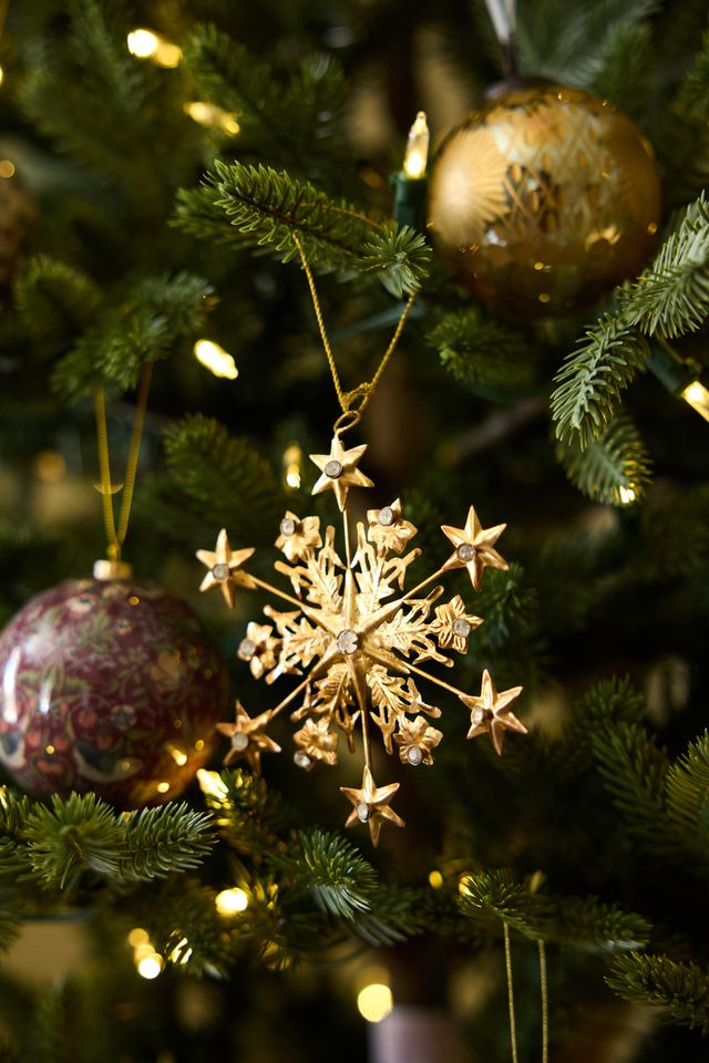 French Country Hanging Jewelled Snowflake Ornament