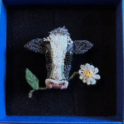 Trovelore Embellished Brooch Pin Happy Cow