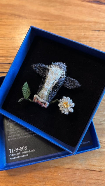 Happy Cow Brooch