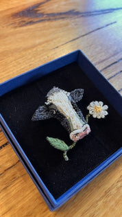 Happy Cow Brooch