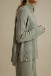 Harmony Mock Neck Pullover- Acacia
