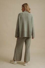 Harmony Mock Neck Pullover- Acacia