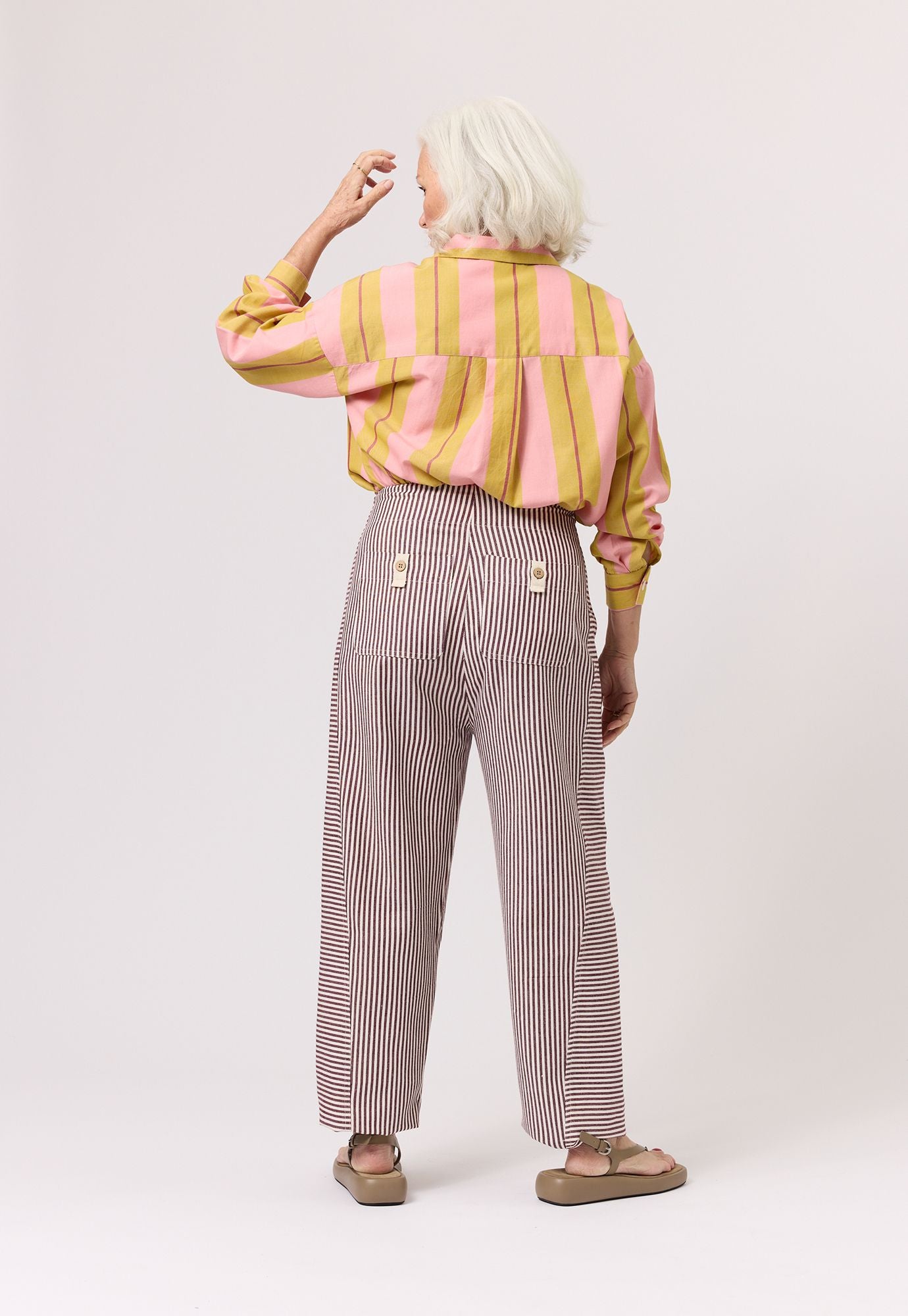 Harriet Pant- Ochre Stripe