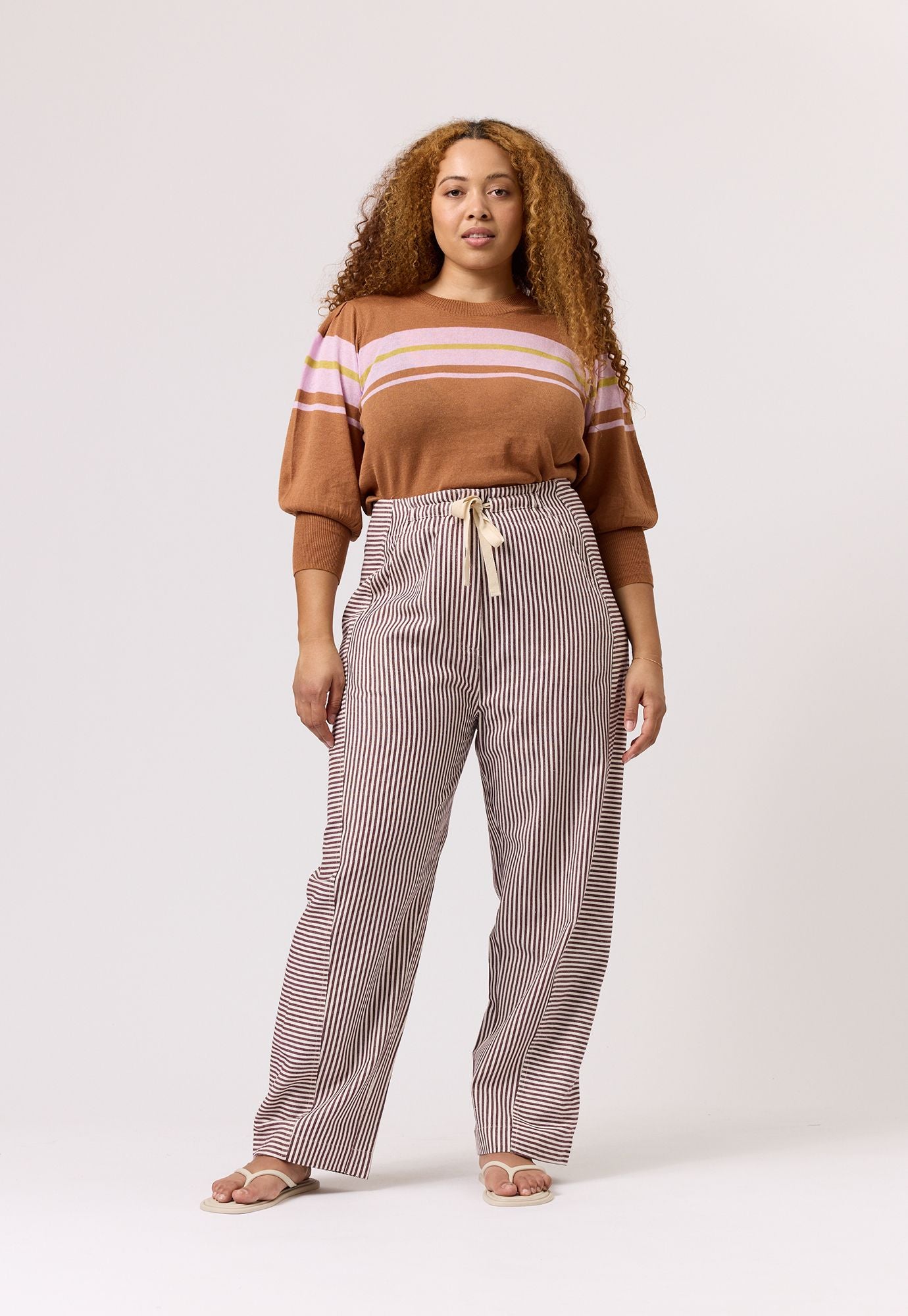Harriet Pant- Ochre Stripe