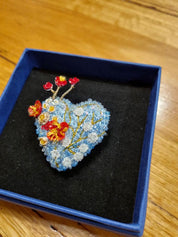 Heart Blossoms Brooch