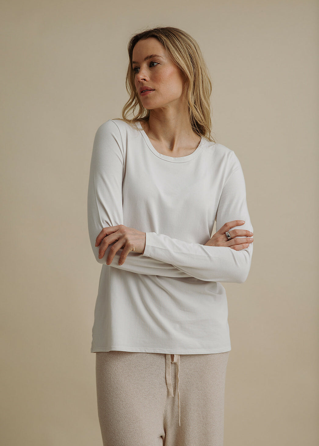 Talamaya Heavenly Longsleeve Top in Pebble