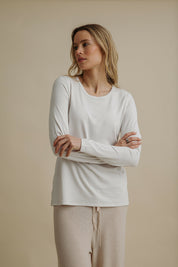 Talamaya Heavenly Longsleeve Top in Pebble