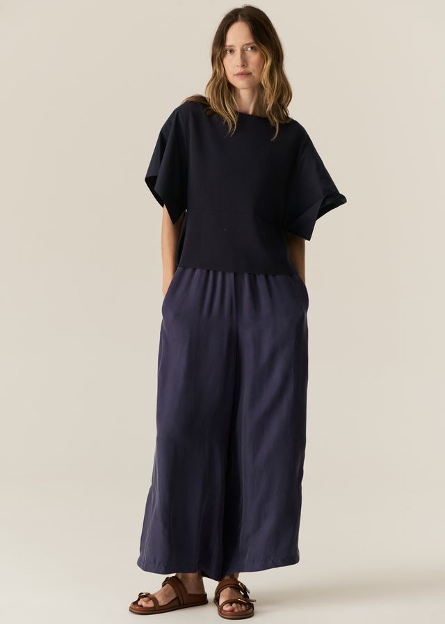 POL Clothing Henri Cupro Pant in Ink