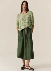 Henri Tie Skirt- Green