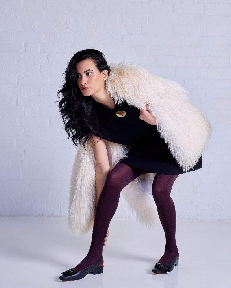 Herringbone Merino Wool Tights