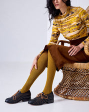 Herringbone Merino Wool Tights