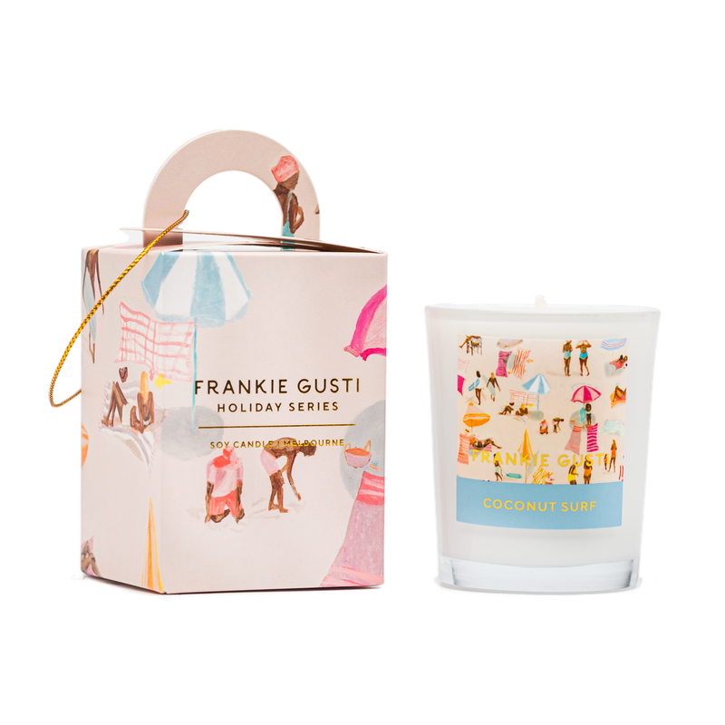 Frankie Gusti Holiday Series Candle Ornament Coconut Surf