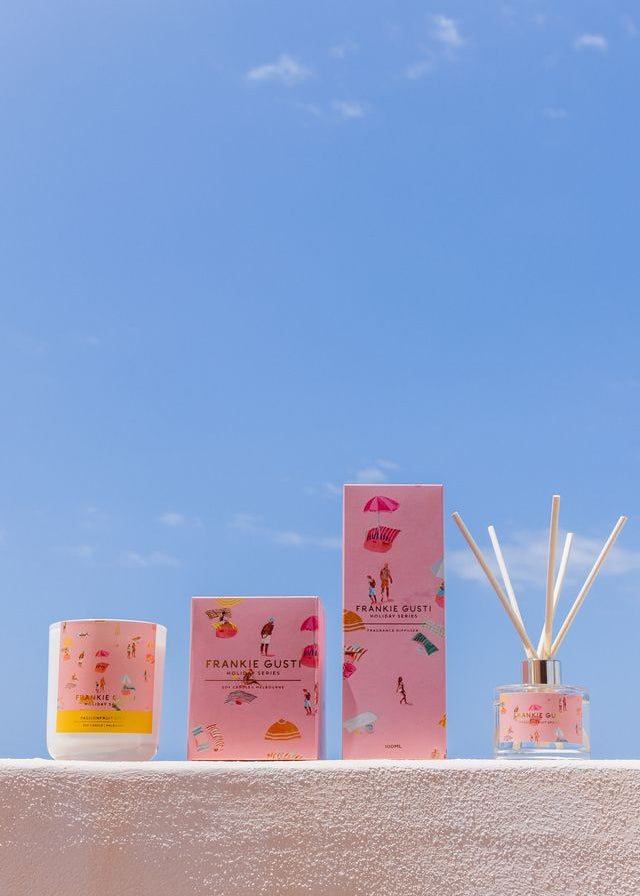 Frankie Gusti Holiday Series Passionfruit Spritz Candle & Diffuser