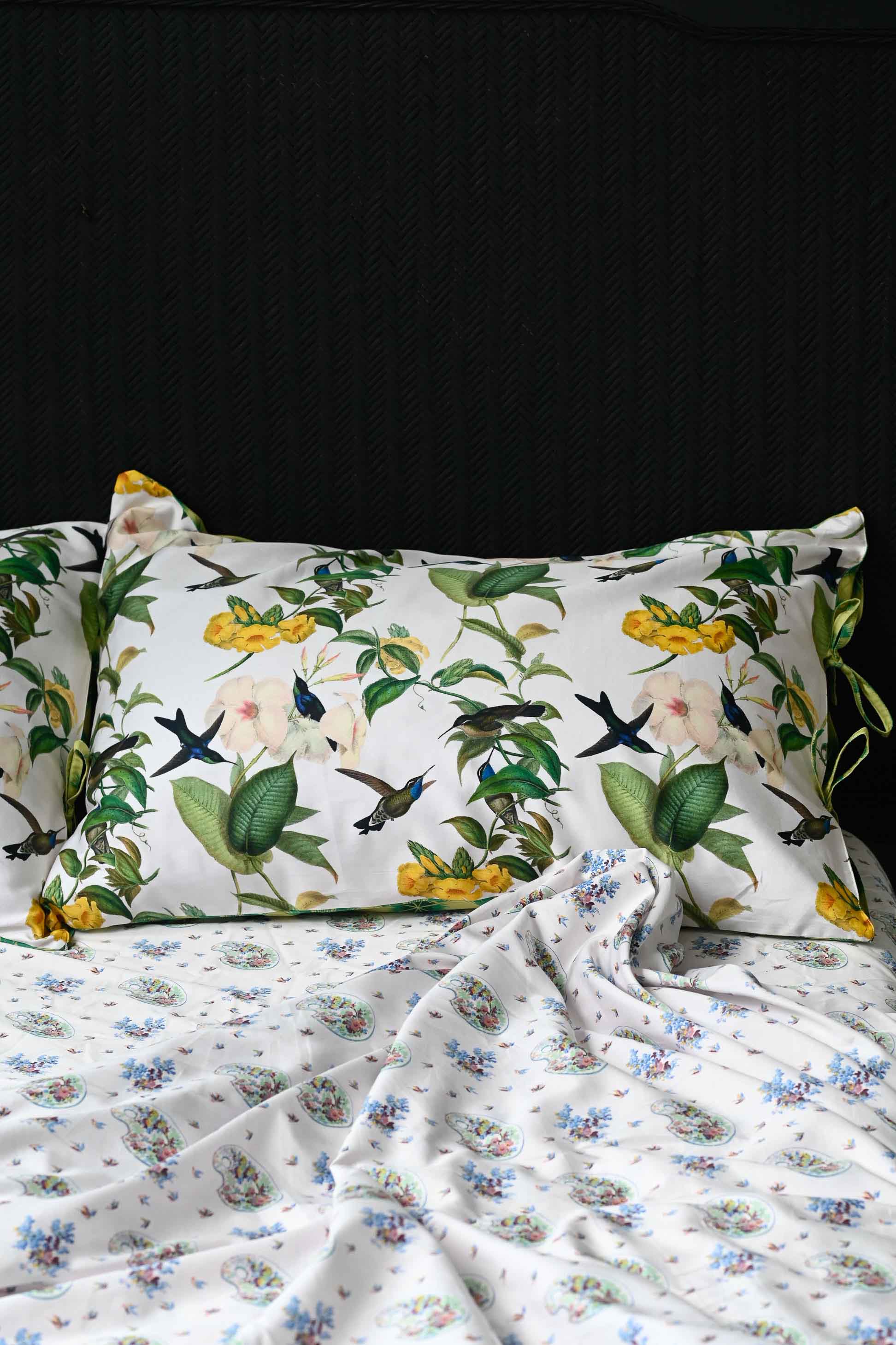 Lazybones Hummingbird Pillowcase Set of 2