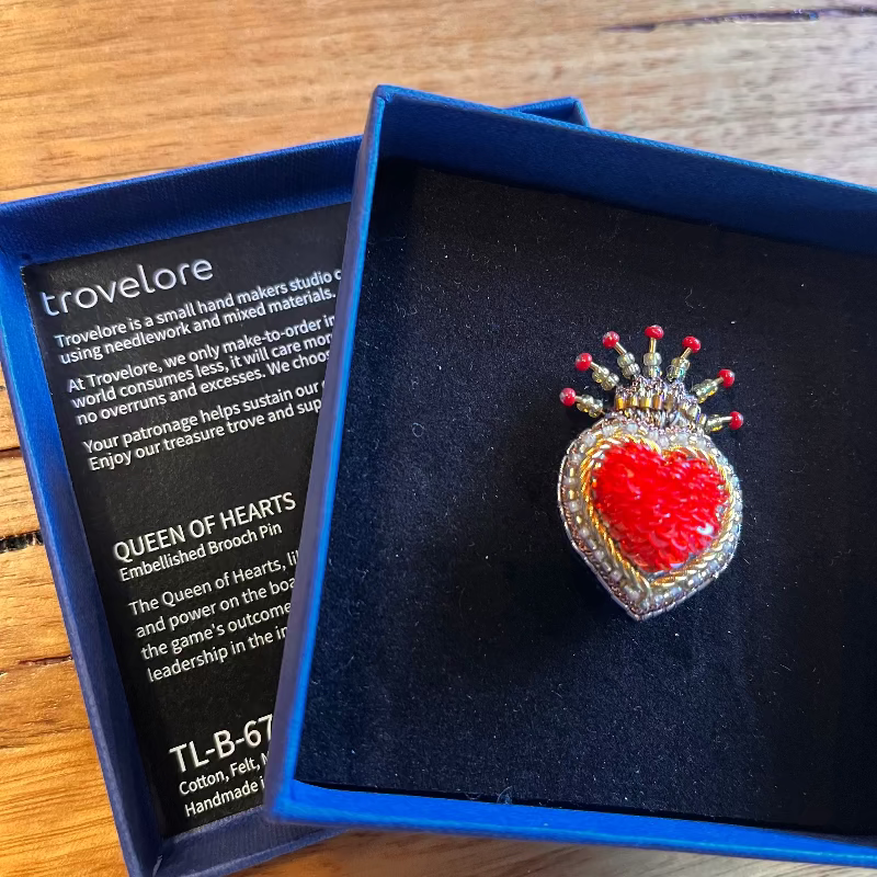Queen of Hearts Brooch