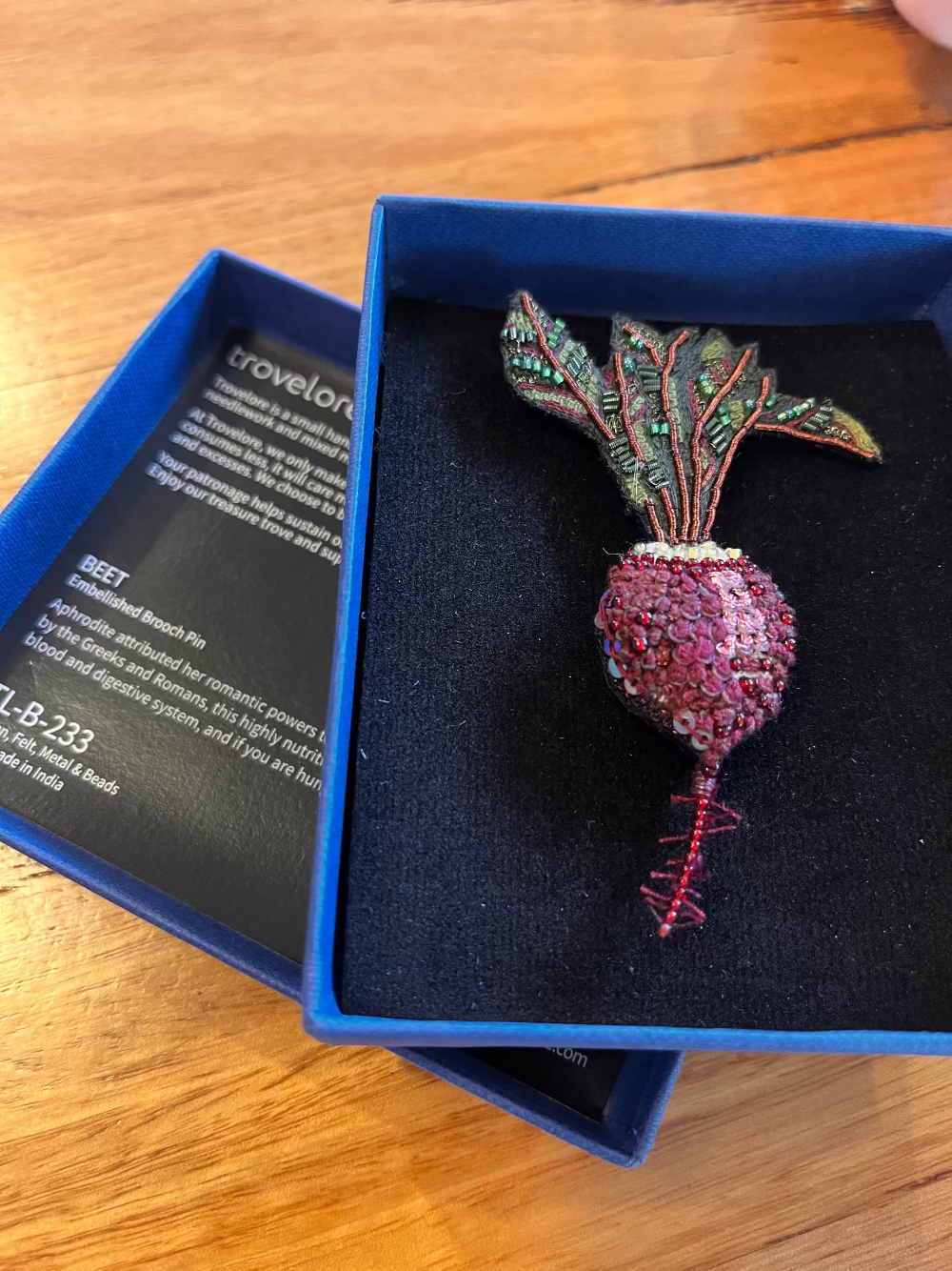 Beetroot Brooch