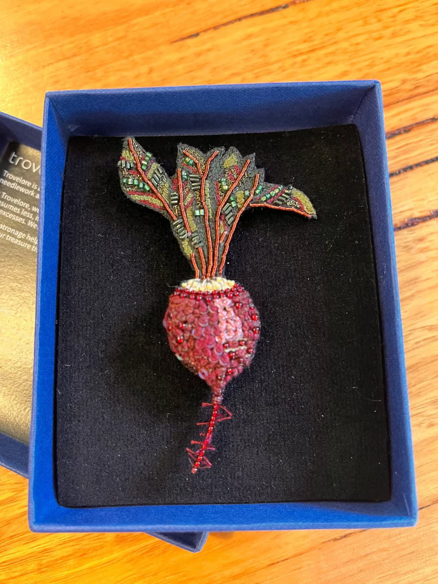 Beetroot Brooch