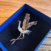 Whooping Crane Brooch