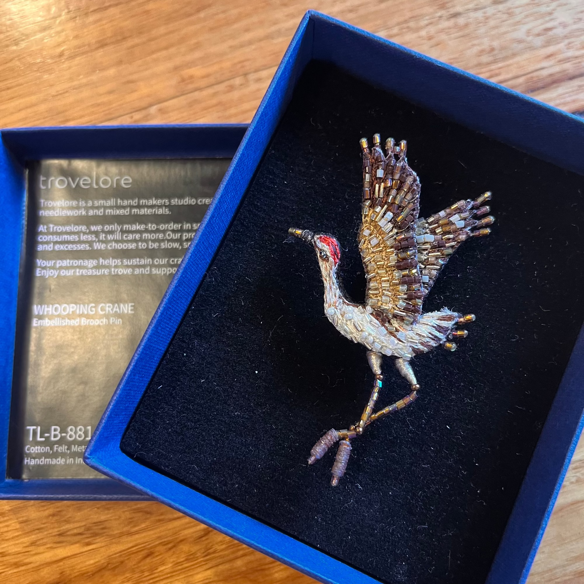 Whooping Crane Brooch