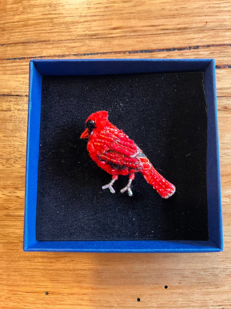 Trovelore Christmas Cardinal Brooch