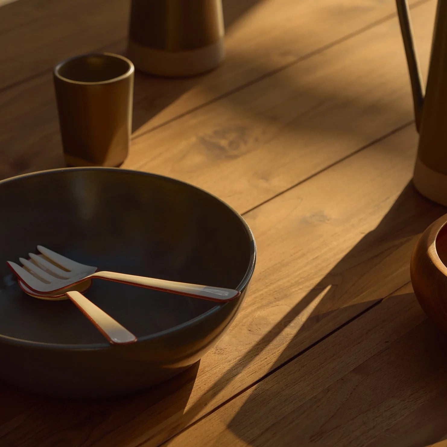 Alder Enamel Salad Servers