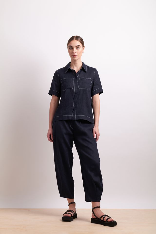 In Contrast Pant- Indigo