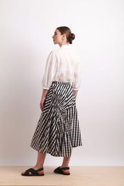 In Stitches Skirt- Ink Check
