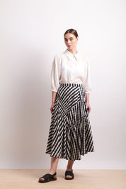 Neris In Stitches Skirt in Ink Check