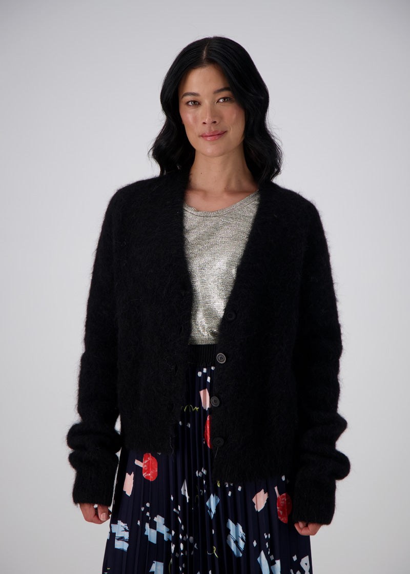 Olga de Polga In Transit Alpaca Blend Cardigan in Black