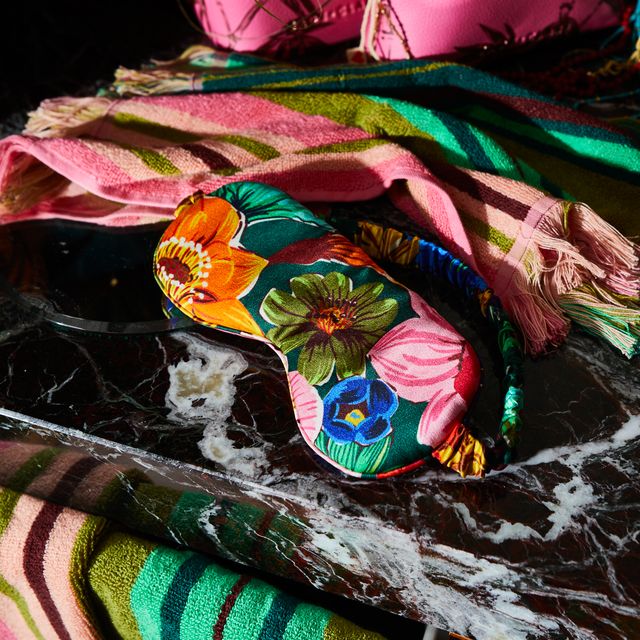 Ines Silk Eye Mask- Verdant