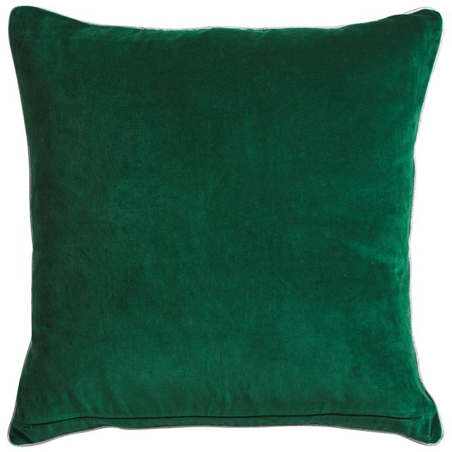 Ines Velvet Cushion- Verdant