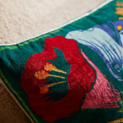 Ines Velvet Cushion- Verdant