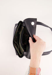 Mini Line Shoulder Bag- Black